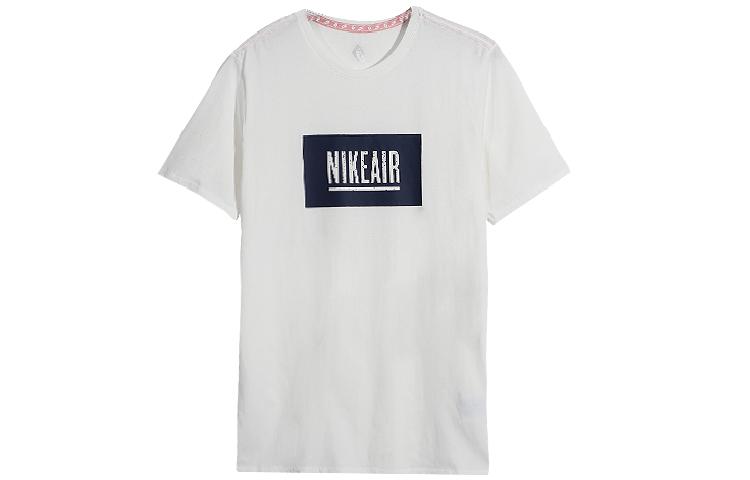 Мужские футболки Nike X Pigalle Белые С круглым вырезом Умеренный прямой крой 886681-133