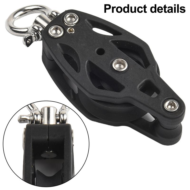 35mm Heavy Pulley Swivel Sailing Block With Becket Stainless Steel Sheave Block For Rigging Sailboat Marine Boat Accessories