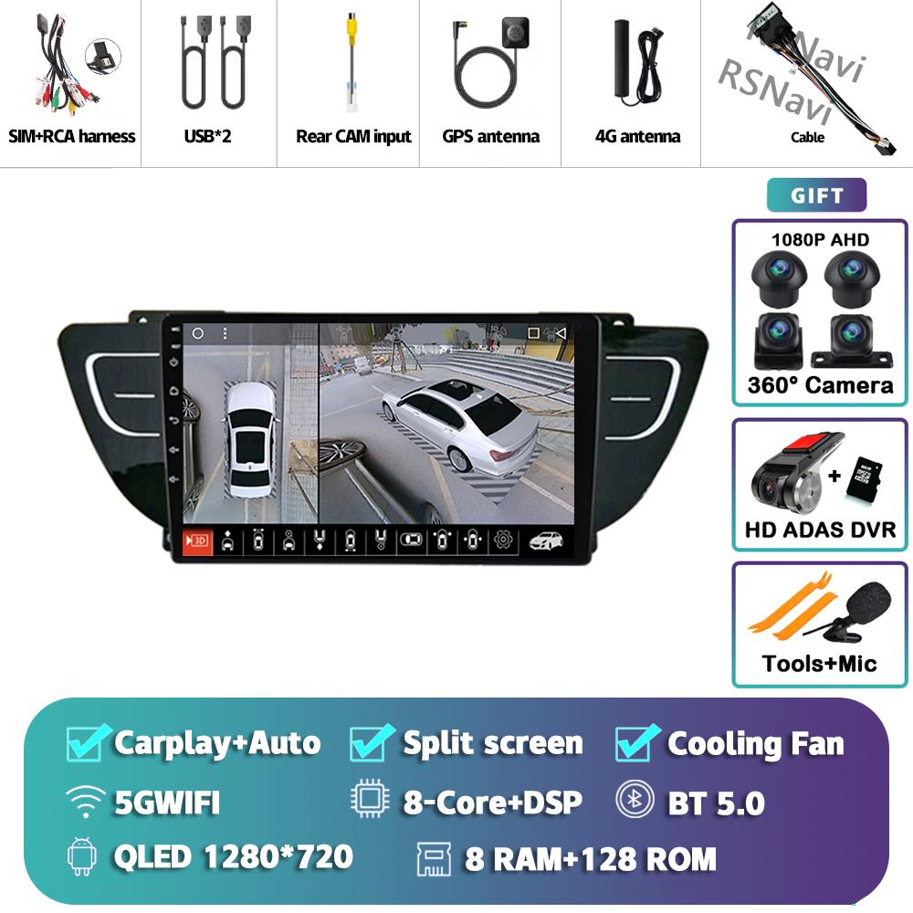 Android 14 Carplay Auto For Geely Atlas 2016 - 2020 Car Radio Player Multimedia 4G+WIFI Stereo Navigation Head Unit AI Voice GPS