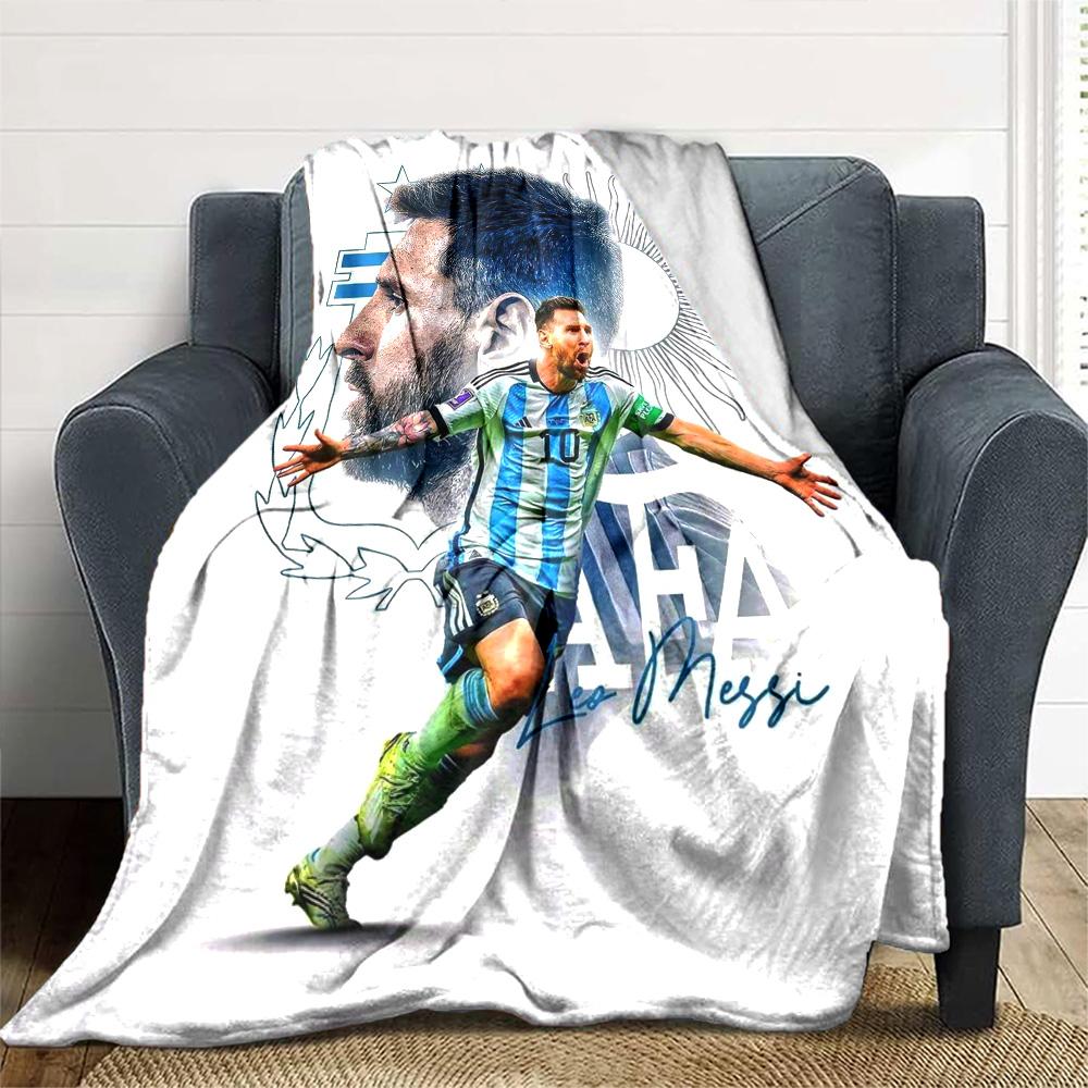 Football Messi Blanket Warmthful Decor Suitable for Chair Office Bedding for All Occasions Warmthful Decor Ideal Gift for Friends Family Couples Picni