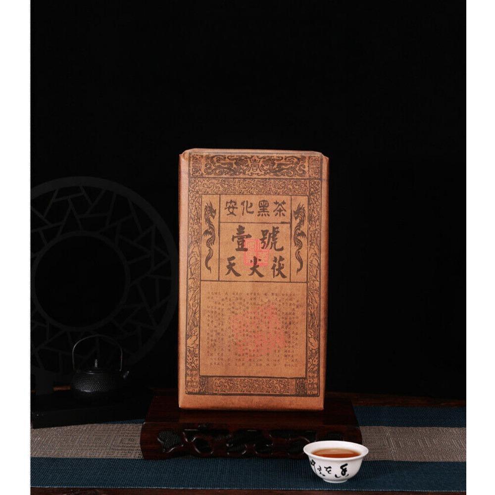 920г Черный чай Аньхуа Тяньцзянь Фу кирпичный черный чай сырой чай Золотой цветок черный — фото 6