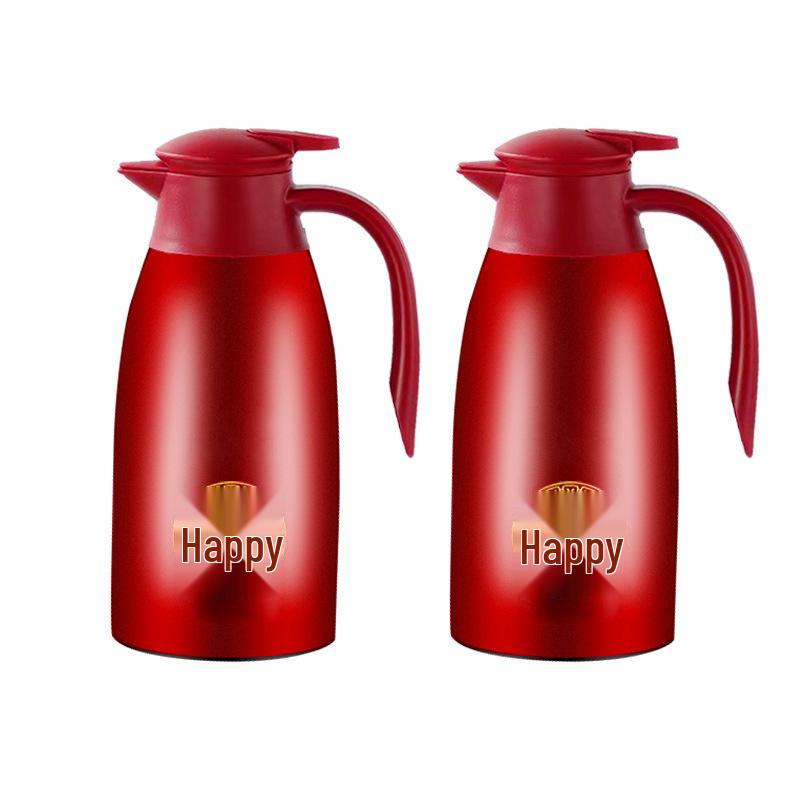 Stainless Steel 2L Insulated Thermos for Wedding Gifts & Dowry Big Round Happiness