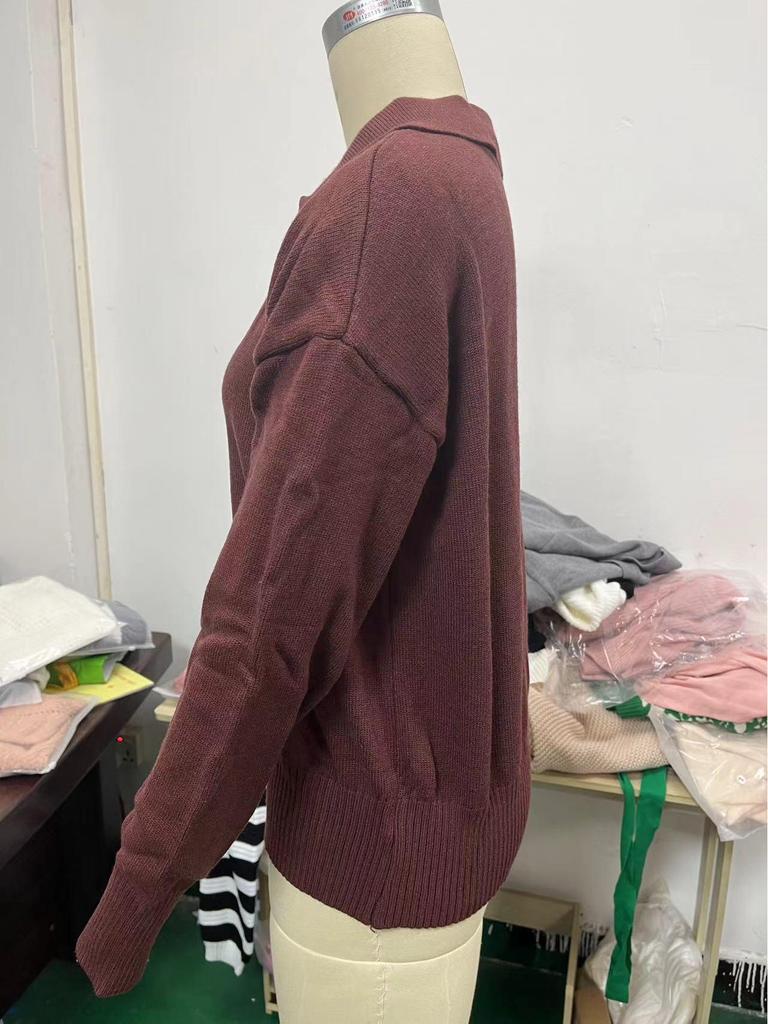 2024 Women's Trendy Solid Color Versatile Loose Casual Sweater