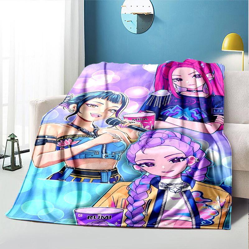 K Pattern Blanket for Home Decoration, Bed, Sofa, Car Travel, Camping, Suitable for All Seasons, Birthday Christmas Gift