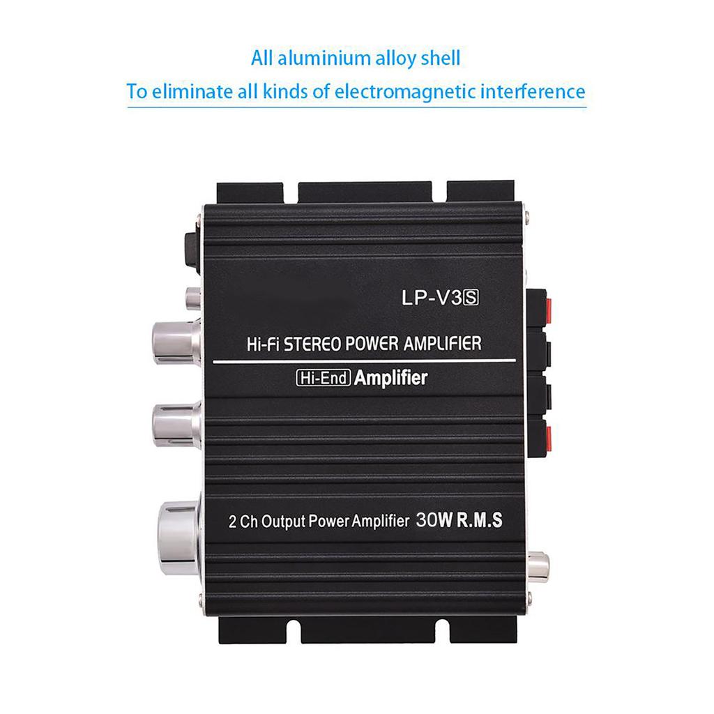 2 Channel HiFi Stereo Auto Car   Power Amplifier Digital Amp Silver