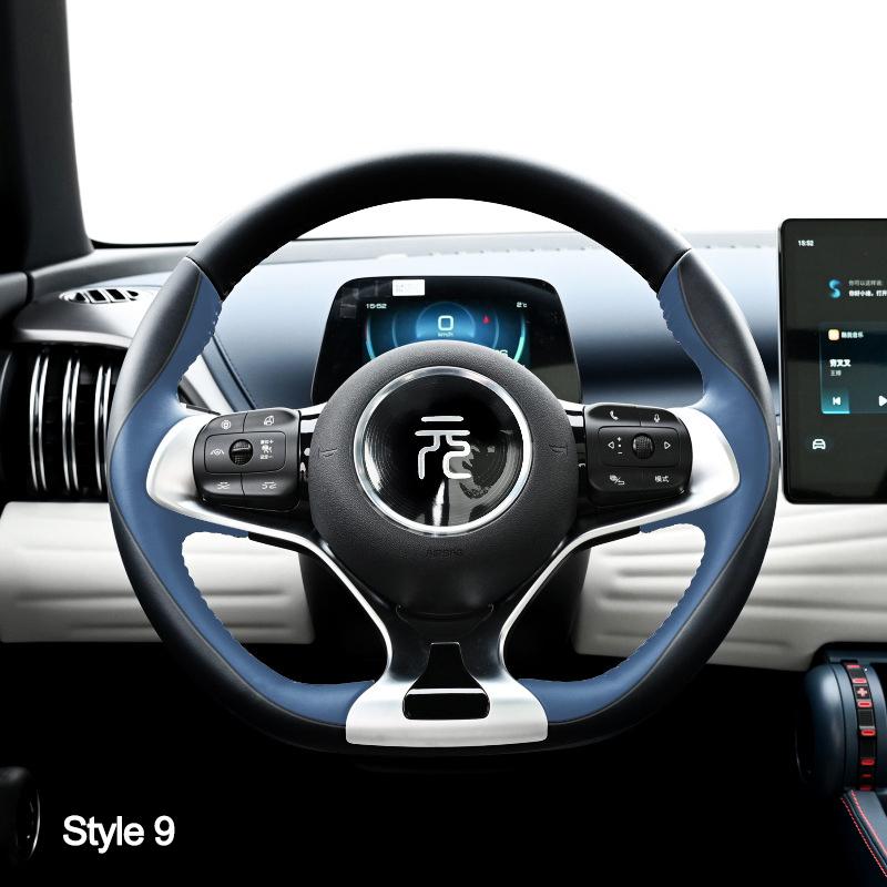 High Hand Sewing Stitching Car Steering Wheel Cover For BYD ATTO 3 Yuan Plus 2025 2025 2025 Nappa Leather Auto Interior Wrap