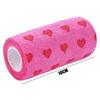 Rose Red Heart Rolls Bandages Elastic Nonwovens Bandage Non-woven Practical Beautiful Eco-friendly Elastoplast for Pets Animal