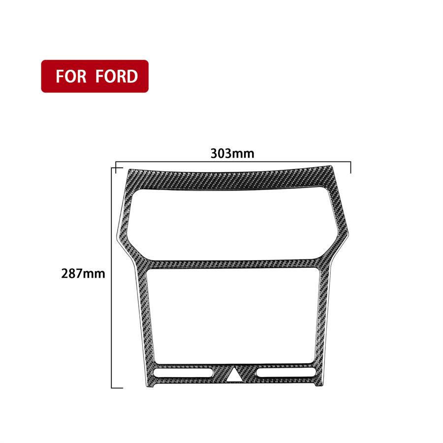 For Ford Explorer 2013-2019 Carbon Fiber Gps Navigation Panel Frame Cover Trim