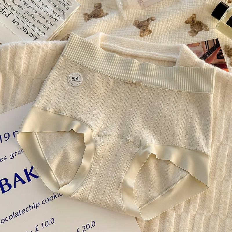 7A Women's Seamless Mid-Waist Cotton Underwear, Skin-Friendly for Teen Girls, Pure Cotton Triangle Shorts