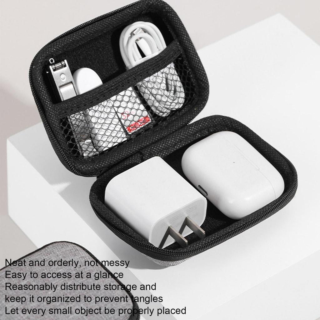 Hard Shell Case Bag Storage Collection Bag Case for Earphone Laptop Charger Hard Dish USB Flash USB Cable Electronic Device