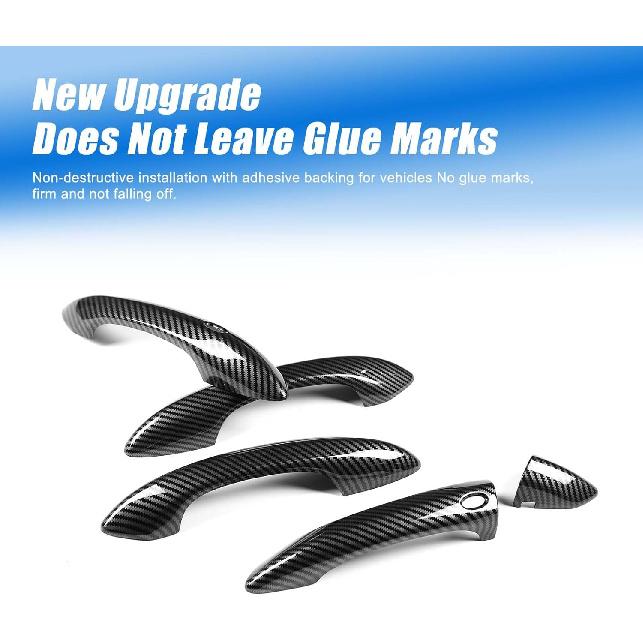 Door Handle Cover Protector for H-yundai Santa Cruz 2022 2023 2024 Accessories, ABS Car Exterior Door Handle Cover Trim 5Pcs (Carbon Fiber Pattern)