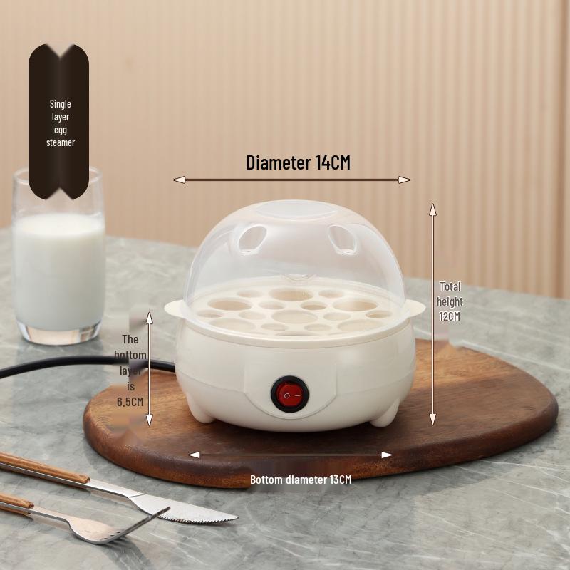 

Stainless Steel Double-Layer Egg Steamer: Automatic Mini Breakfast Cooker