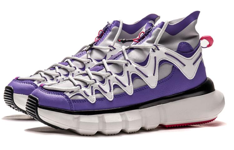 Li Ning Essence 2.3 Slip Resistant Abrasion Resistant High top Vintage Basketball Shoes Women's Purple AGBP072-3