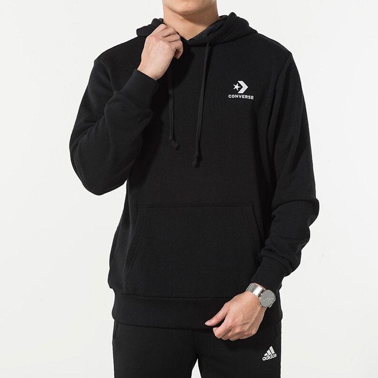 Converse Sweatshirts Men's Black Hooded Moderate Regular 10008926-A01