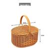 Cesto da Picnic a Doppio Strato in Rattan Sintetico