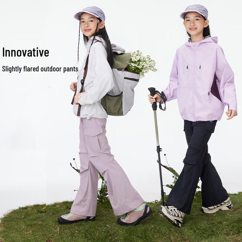 Girls  Water-Repellent Flared Cargo Pants 150