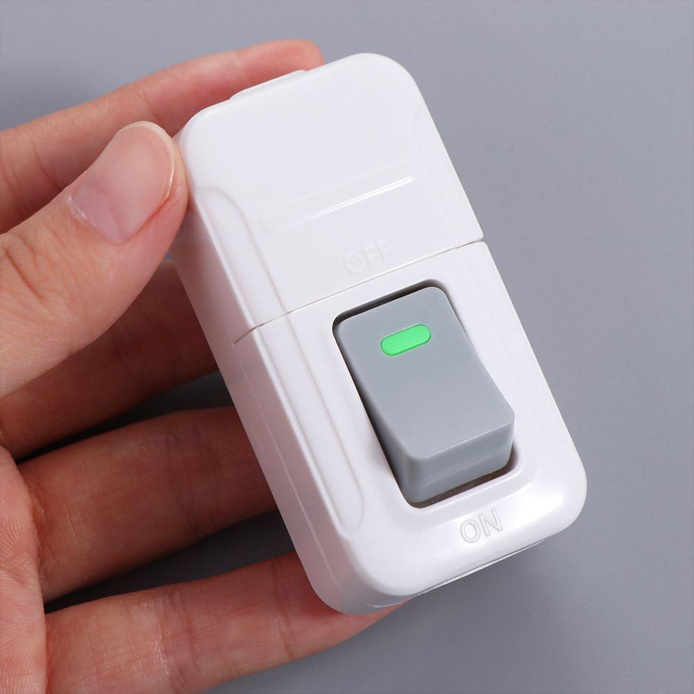 Square Push Button Switch Plastic Small Rocker Button Inline on/Off Light Switch  Home