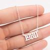Stainless Steel Date Year Number Necklace Hollowed Personalized Birthday Gifts 1980-1999