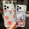 Capa de Telefone Floral Apple 17 ProMax – Design Estético de Cobertura Total para Proteção Dois em Um