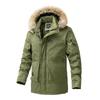 Men's Winter Jacket  Plus Size Medium-length Loose Warm Jacket Casual Fur Collar Outerwear