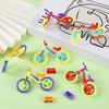 12Pcs DIY Mini Bicycle Assembly Toy Plastic Bicycle Model Educational Simulation