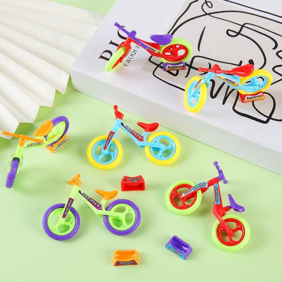 12Pcs DIY Mini Bicycle Assembly Toy Plastic Bicycle Model Educational Simulation