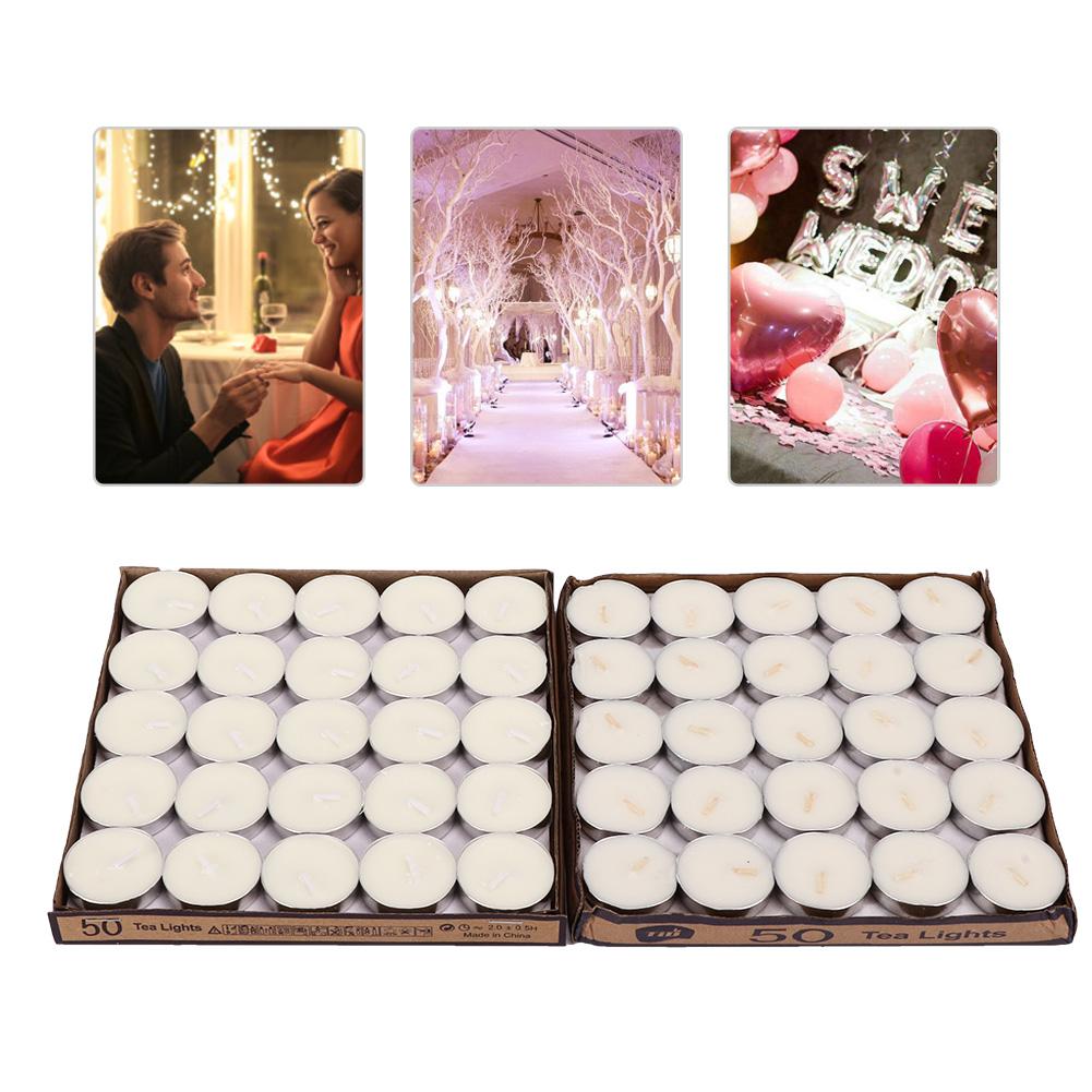 100 ks Aromatických svíček Svatba Narozeniny Ruční výroba Dekorace Aromatické svíčky Bílé