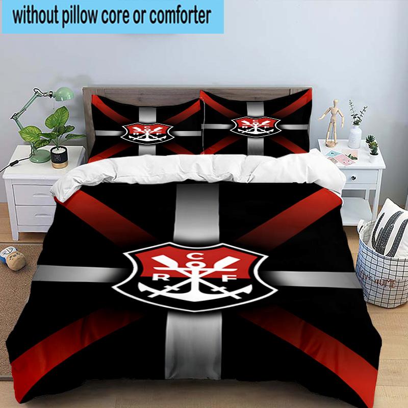 3pcs CR Flamengo Printed Bedding Set Duvet Cover Closure Includes 1 Duvet Cover & 2 Pillowcases Bedding Sets Home Decor Gifts