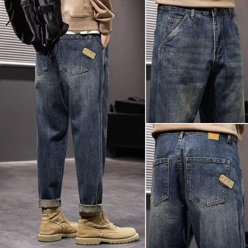 

Мужские модные ретро свободные прямые джинсы гаремы - Коллекция Весна-Осень 2024 33 синий