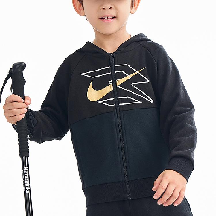 Nike Mikina Ležérní Sportovní Všestranná Pohodlná Dětské mikiny Černá N32512367GS-002