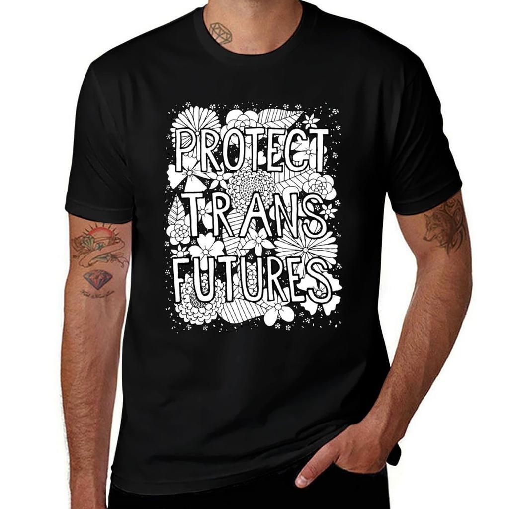 protect trans futures TShirt Plus Size Simple Casual Top