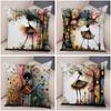 Nordic Style Geometric Women Cushion Cover Decor Cartoon Children Soft Plush Pillow Case 45X45Cm Pillowcase For Sofa Home Car