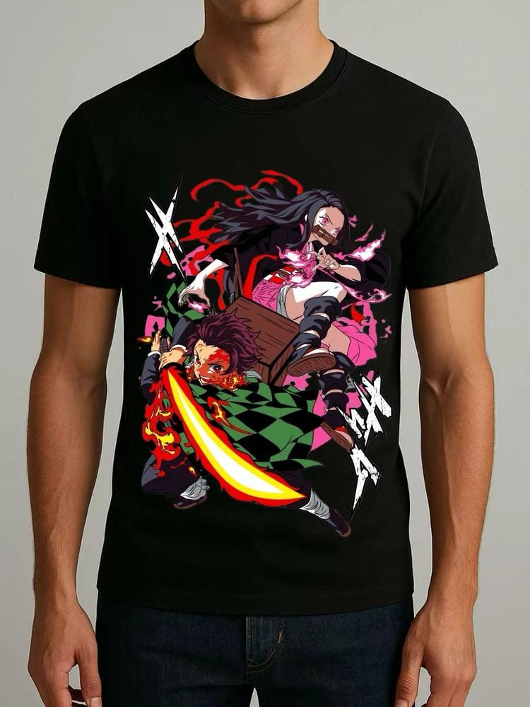 Demon Slayer Tanjiro &Nezuko Anime T-shirt Unisex Unisex T-Shirt XXXXL