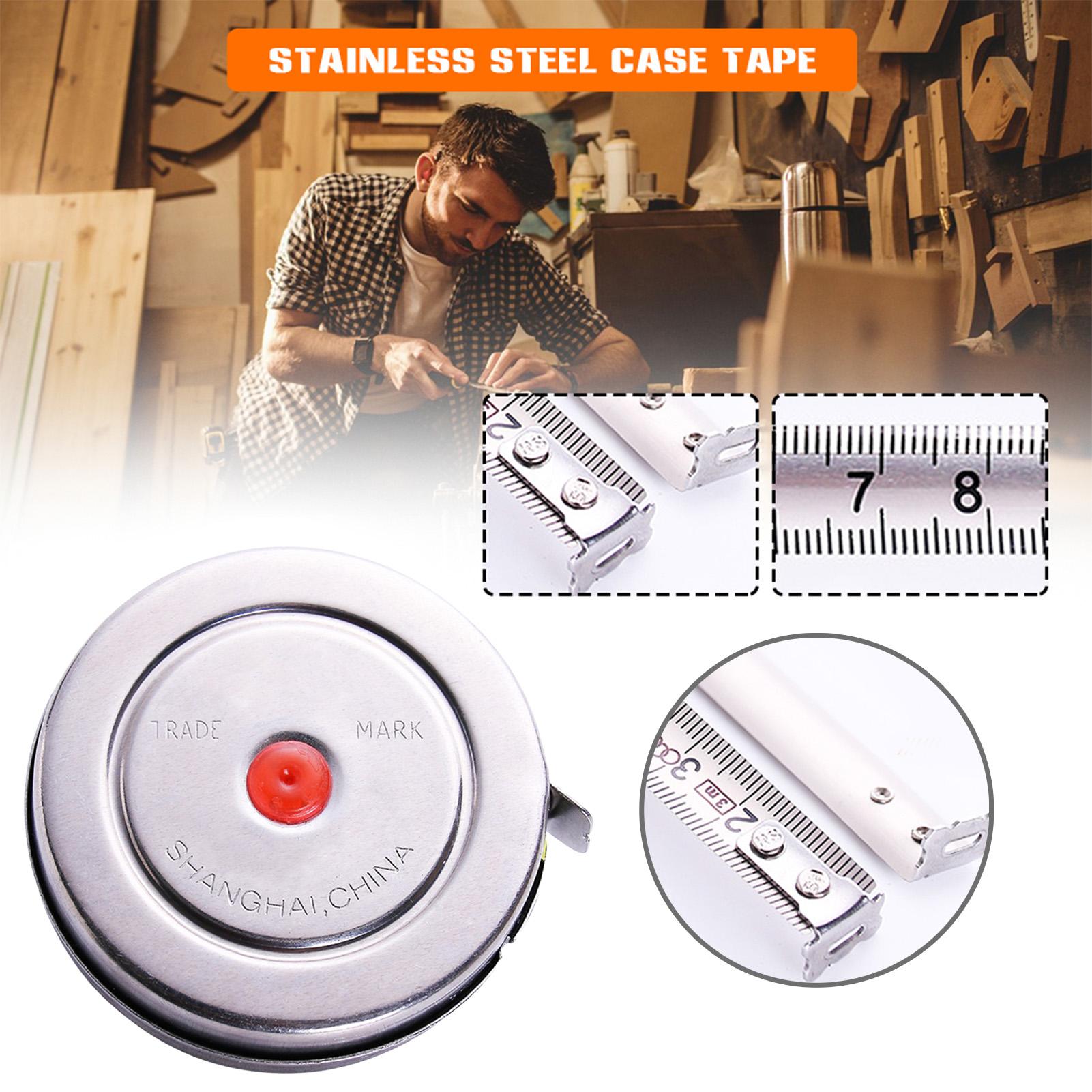 Stainless Steel Cased Tape Measure 1-5M High-Precision Measuring Tool With Automatic Rewind