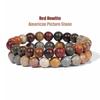 2Pcs/Set Bracelets For Women Natural Stone Bracelet Set Agates 8mm Beads Bangle Turquois Crystal Bracelet Me… More