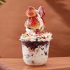 50Pcs Disposable Clear Plastic Cup With Hole Dome Lids Juice Salad Dessert Cups Ice Cream Birthday Wedding Camping Utensils