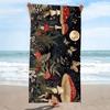 Mushroom Print Beach Towel, Large Soft Quick Dry Towel for Beach Camping Swimming