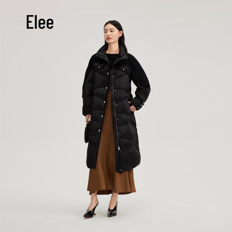 Aolaiyi Women's Long Goose Down Coat with Belt