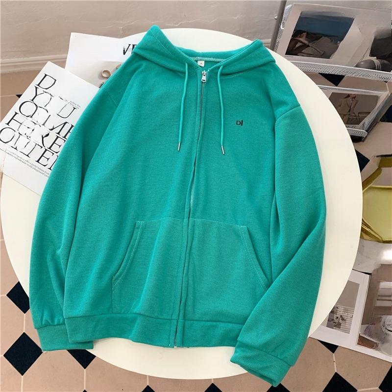 Autumn Winter New Casual Oversized Women's Cardigan Hooded Sweatshirt Zipper Y2k Hoodie Harajuku Solid Youth Women Hoodies Coats