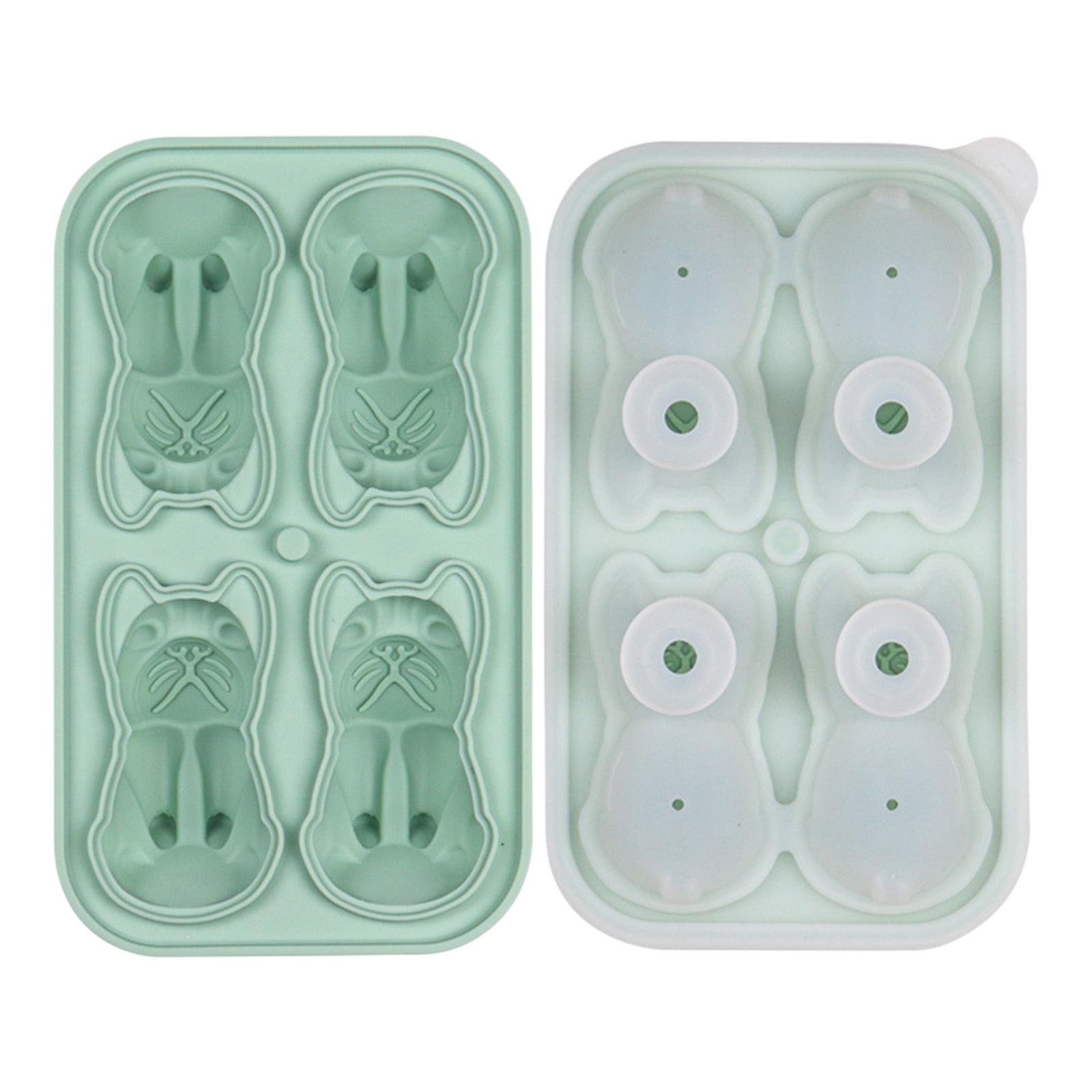 

3D Silicone Mold With Funnel , Whiskey & Cocktail Ice Trays , Brandy, Fast ,Free, Easy Release Novelty Gift For Men One Size зелений