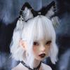 Plush Wolf Headbands With Cat Ears Alternative Fashion Festival Hair Hoop for Photoshoots Or Casual Outings