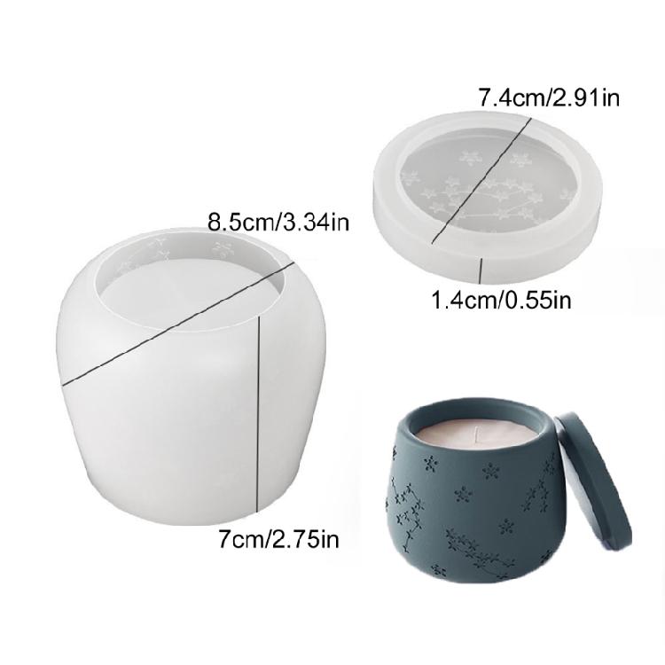 Harzbehälterformen mit Deckelformen zur Herstellung von Kerzenbechern und Schmuckkästchen