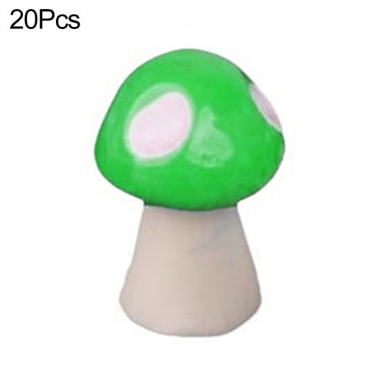 20Pcs Mini Artificial Mushroom Miniatures Fairy Garden Ornament Resin Crafts