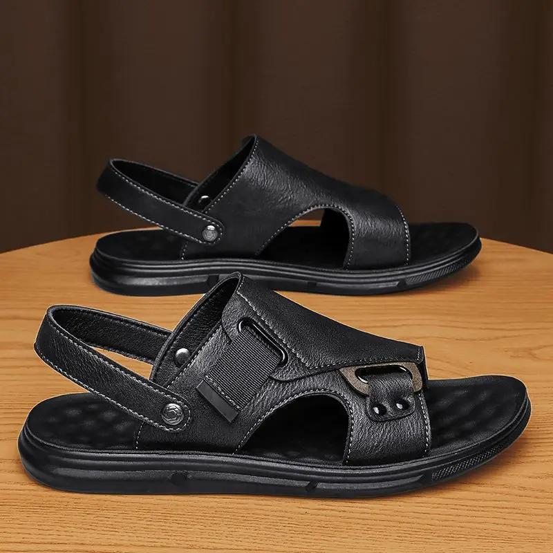 Fashion Mens Sandals Outdoor Lightweight Sandal for Men Casual  Fashion Shoes Middle-aged Beach Slippers Male Wear Beach Sandals 2024