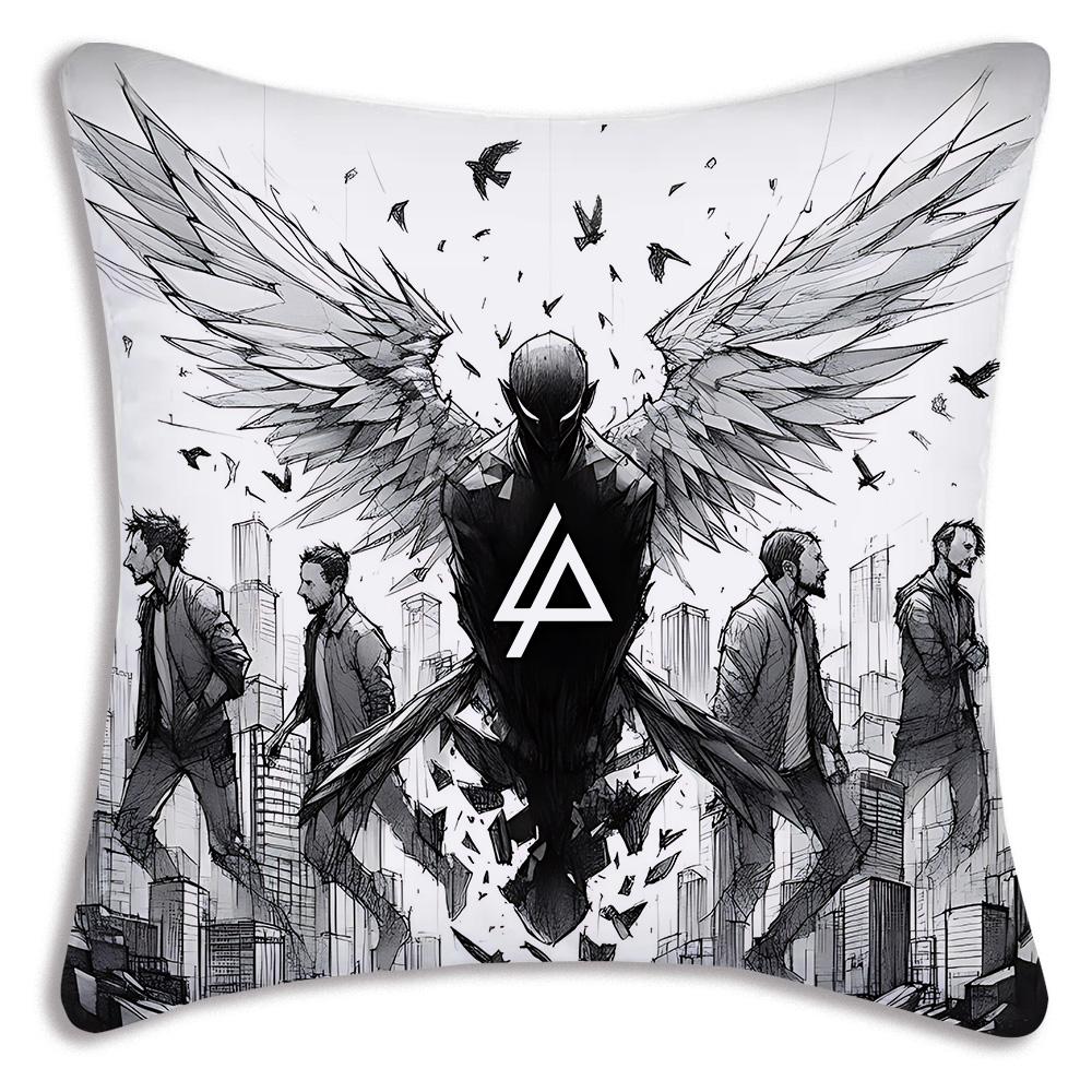 World Famous Rock Band Linkin P-Park Pillow Covers Sofa Decorative Home Double-Sided Printing Short Plush Cute Cushion Cover