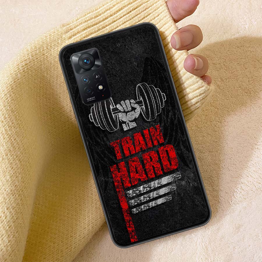 Fitness Equipment Enhances Muscles Phone Case For Redmi Note 13 14 15 Pro Plus 12 13C 12C 15C 9 10 10C 9T 9C 9A TPU Soft Cover C