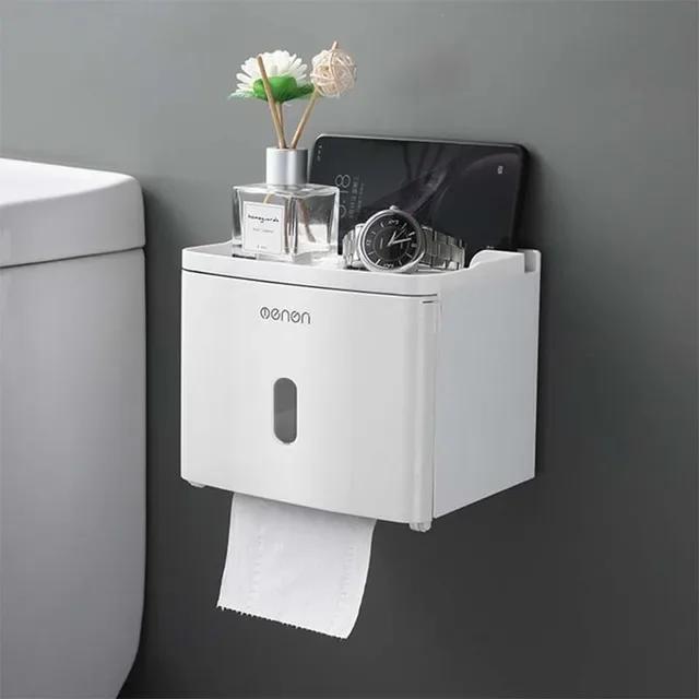 Waterproof Toilet Paper Holder Storage Box Wall Mounted Toilet Roll Dispenser Portable Toilet Paper Holder Bathroom Accessories