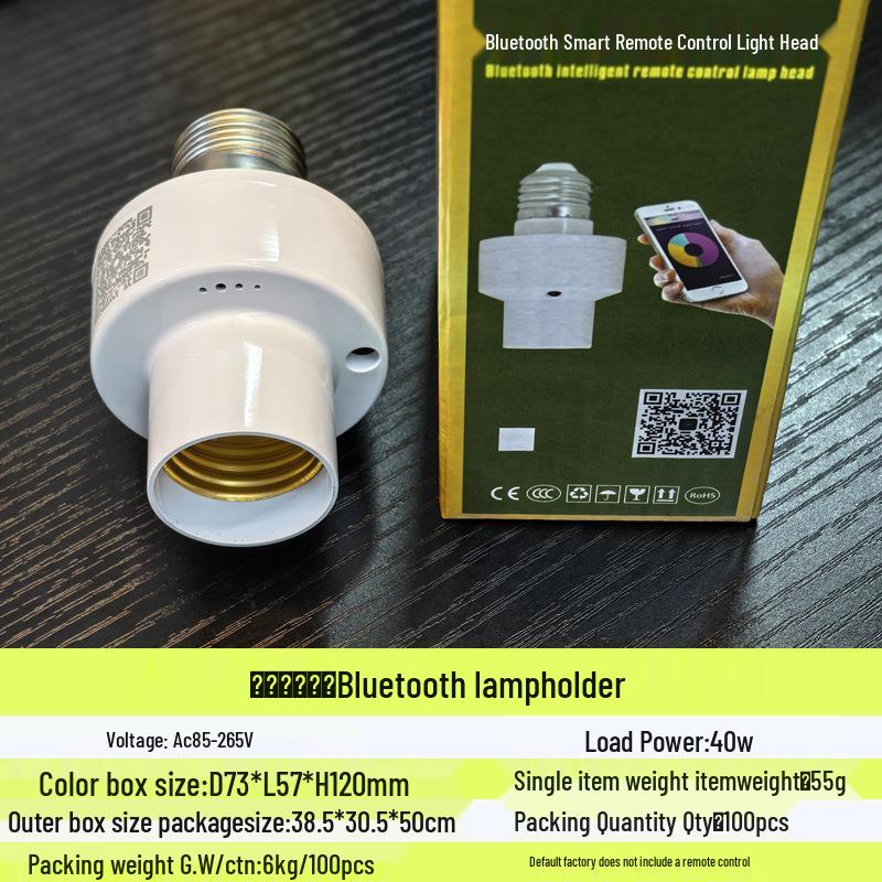 

Bluetooth E27 Патрон для лампы с пультом дистанционного управления, таймером и беспроводным выключателем