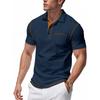 Mens Short Sleeve Polo Shirts Button Down Golf Shirts Super Stretch Fashion Casual Raglan Shirts