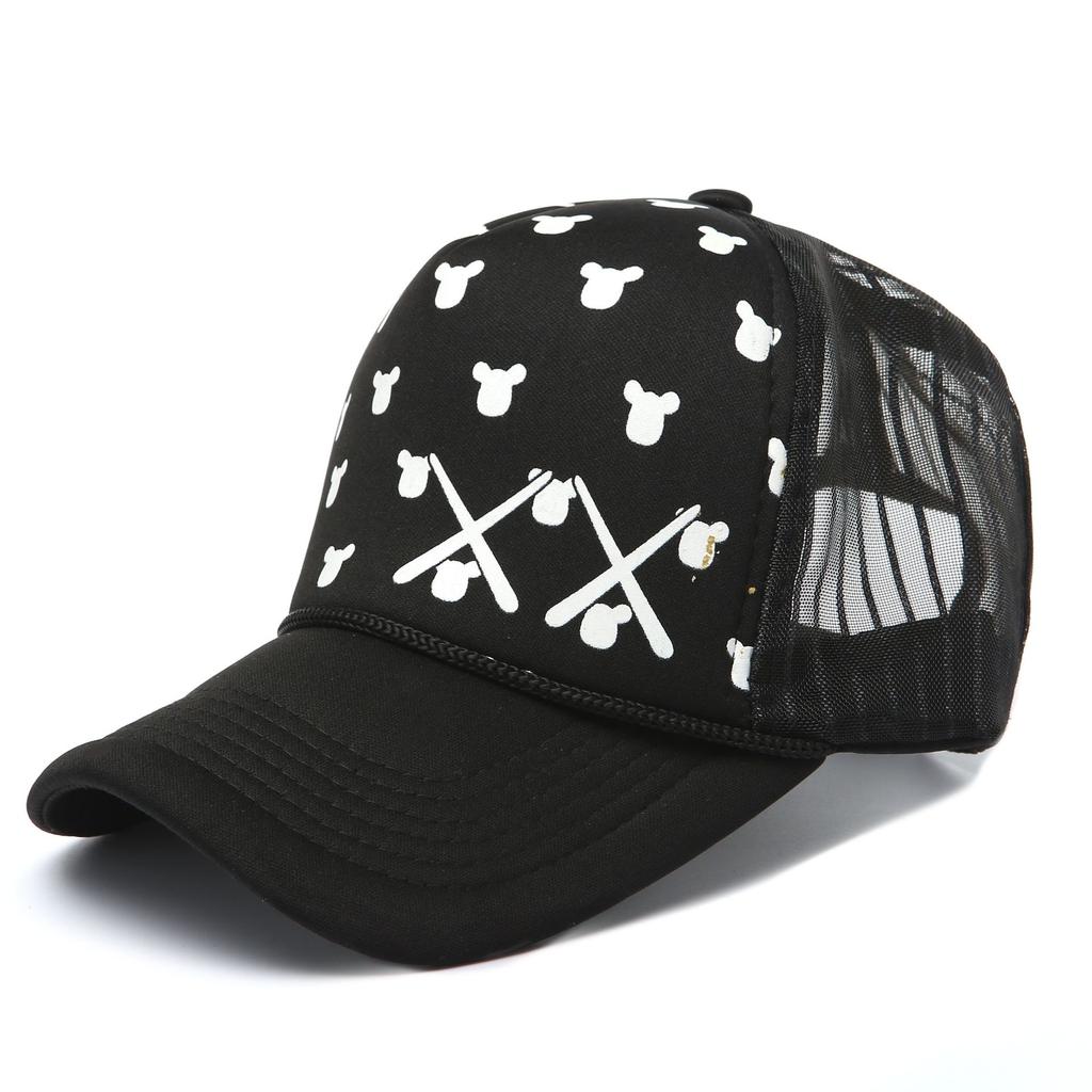Fashion Mesh Baseball Caps for Men Women Spring Summer Cartoon Printed Snapback Hat Female and Male Sunshade Hat Bonnets Gorra